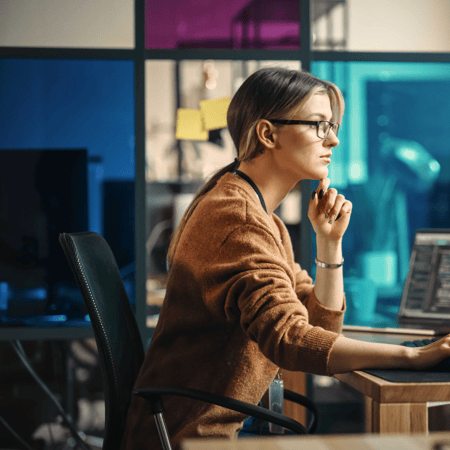 RevWorks - Woman working at computer image