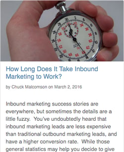 How long does it take inbound marketing to work?