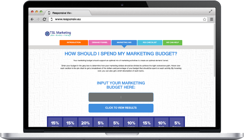 marketing budget screenshot