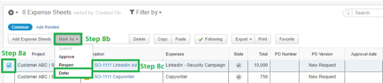 Review and Approve OR DeferReject an Expense Sheet_6