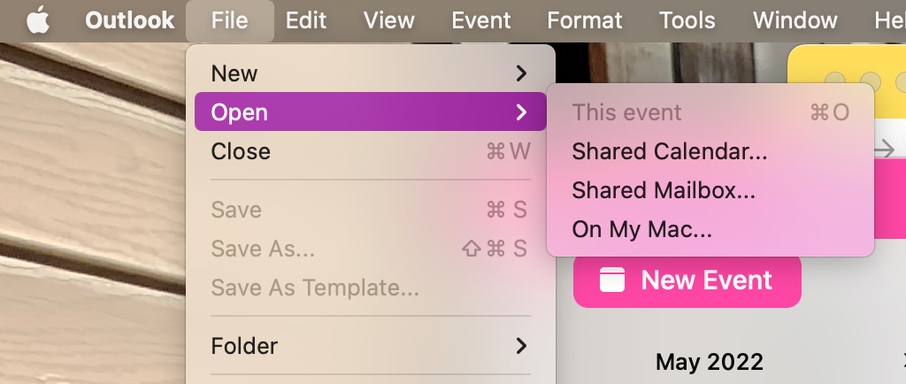 Shared Calendar in Outlook