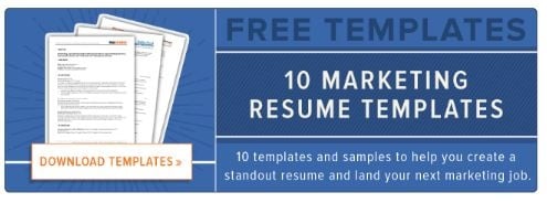 hubspot cta on resume buiding tips for marketers
