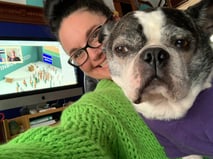 TSL SME Norma and her Boston Terrier Sheldon attend Inbound 2020